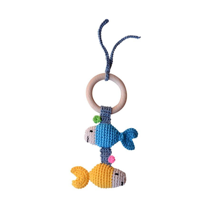Sonaglio da carrozzina - Pesci blu
