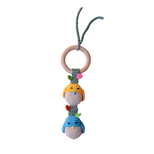 Sonaglio da carrozzina - Uccelli blu
